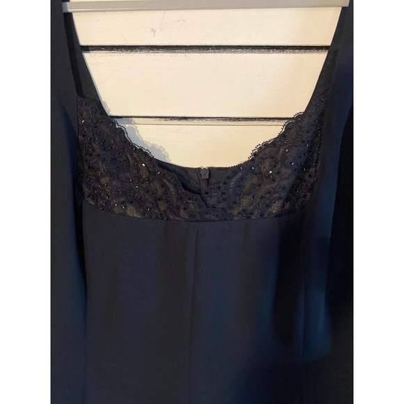 Jones New York Woman’s black dress size 16 sleeveless black lace bead PO w tags - Picture 2 of 16